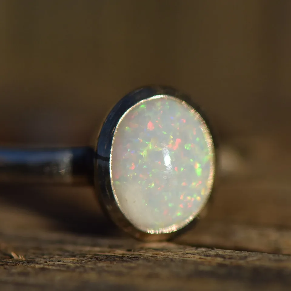 Coober Pedy Opal Ring Silver 925
