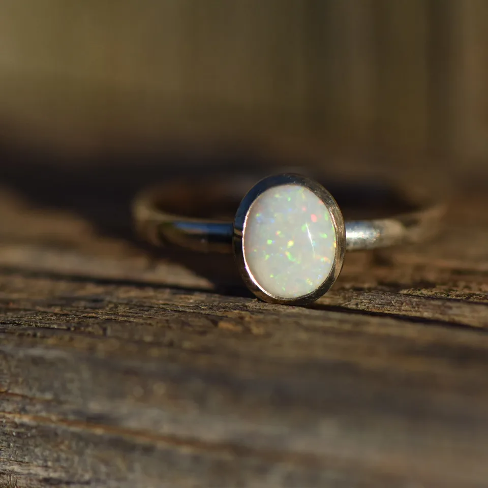 Coober Pedy Opal Ring Silver 925 - 5