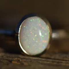 Coober Pedy Opal Ring Silver 925 - 6