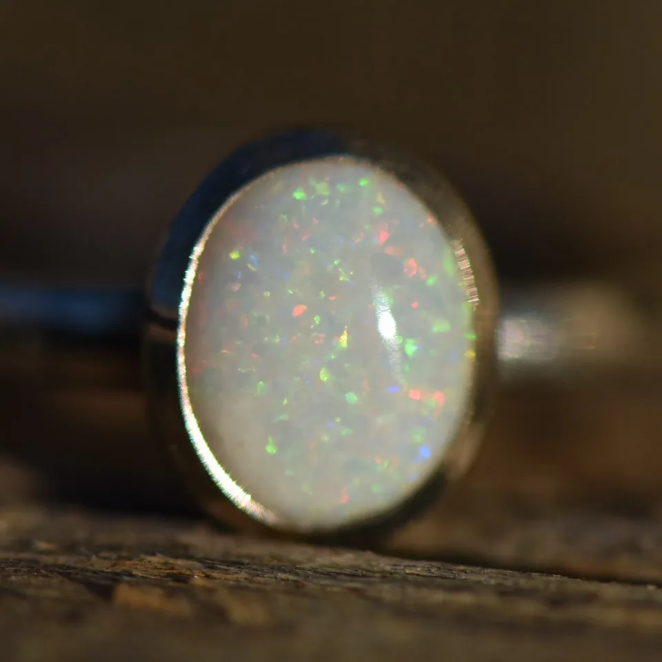 Coober Pedy Opal Ring Silver 925 - 6