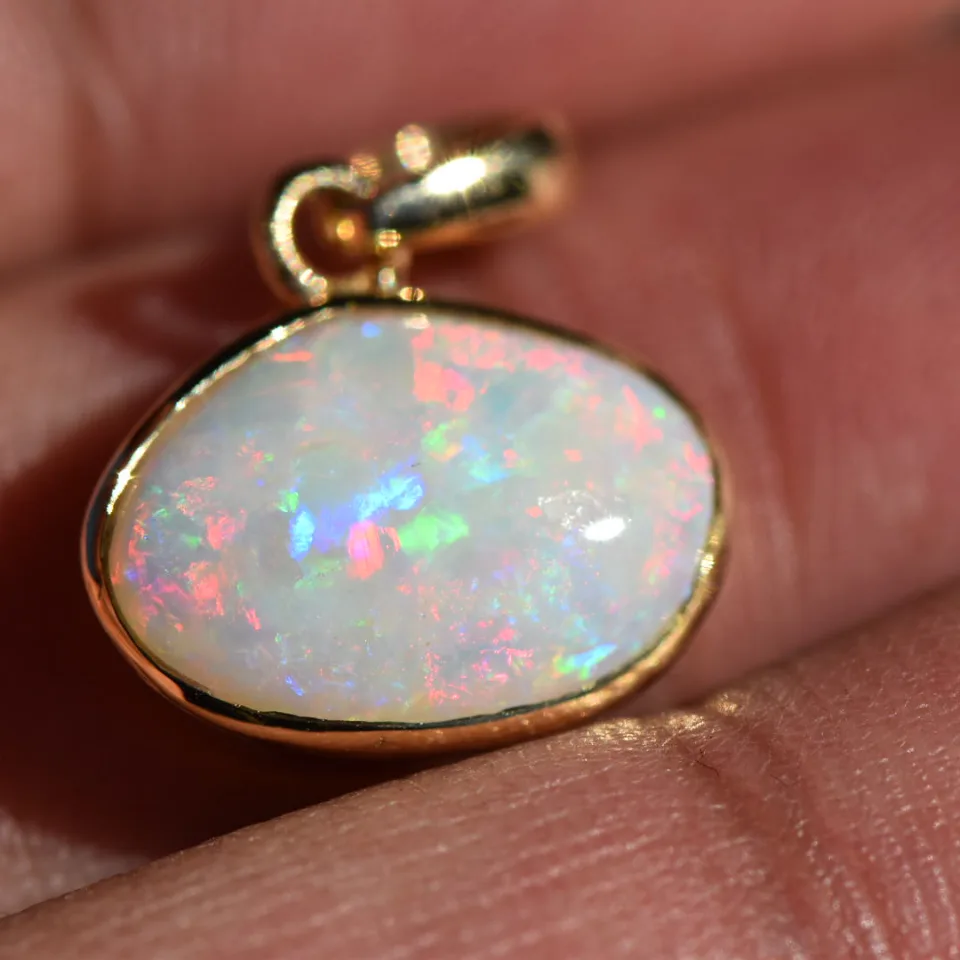 14K Gold Opal Pendant - 5