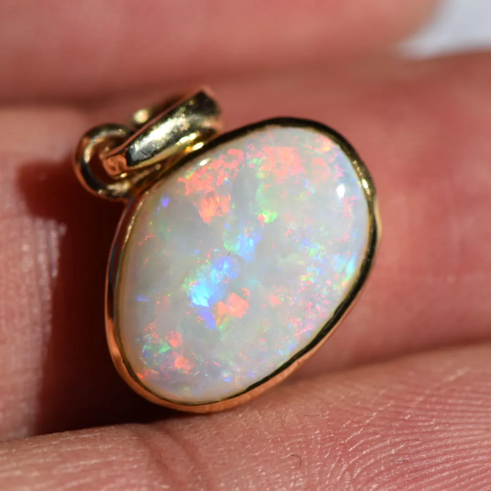 14K Gold Opal Pendant - 3