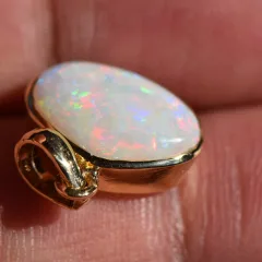 14K Gold Opal Pendant - 4