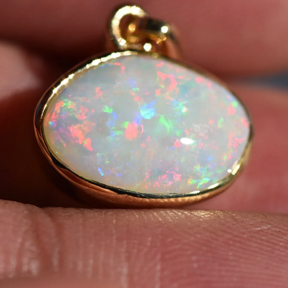 14K Gold Opal Pendant