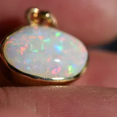 14K Gold Opal Pendant - 6