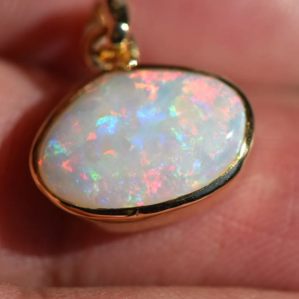 14K Gold Opal Pendant - 7