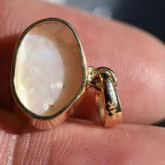 14K Gold Opal Pendant - 9